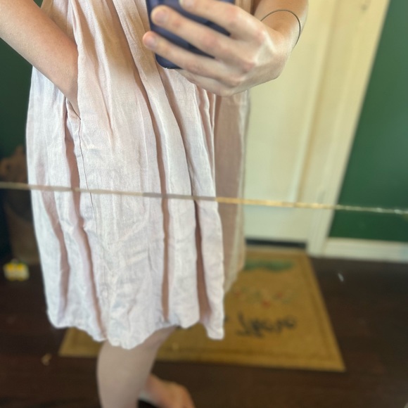 Linen Sea Handmade Sleeveless Linen Dress, Wide Fit Medium - Picture 11 of 13